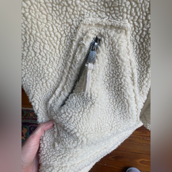 FP Movement by Free People Oversized Cream Teddy Zip Jacket - Picture 9 of 14